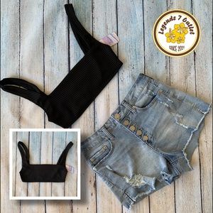 ~FOREVER 21~ Ribbed Bikini Top {Black}